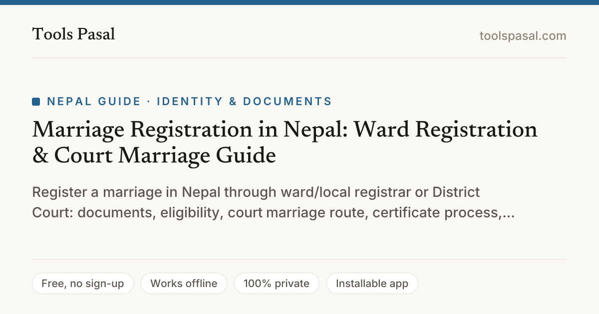 Marriage Registration in Nepal: Ward Registration & Court Marriage ...